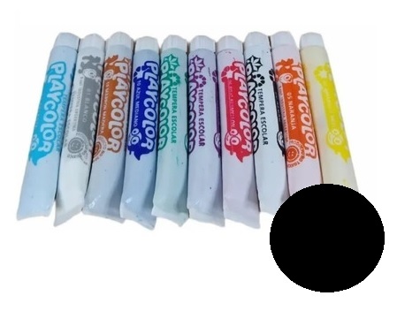 TEMPERA negra  (blis x10 uni)